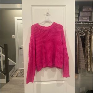 American Eagle pink knit sweater